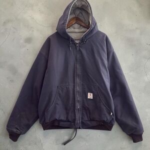 Tyndale Jacket Mens XL Navy Blue FR Flame Resistant Canvas Workwear Made In USA